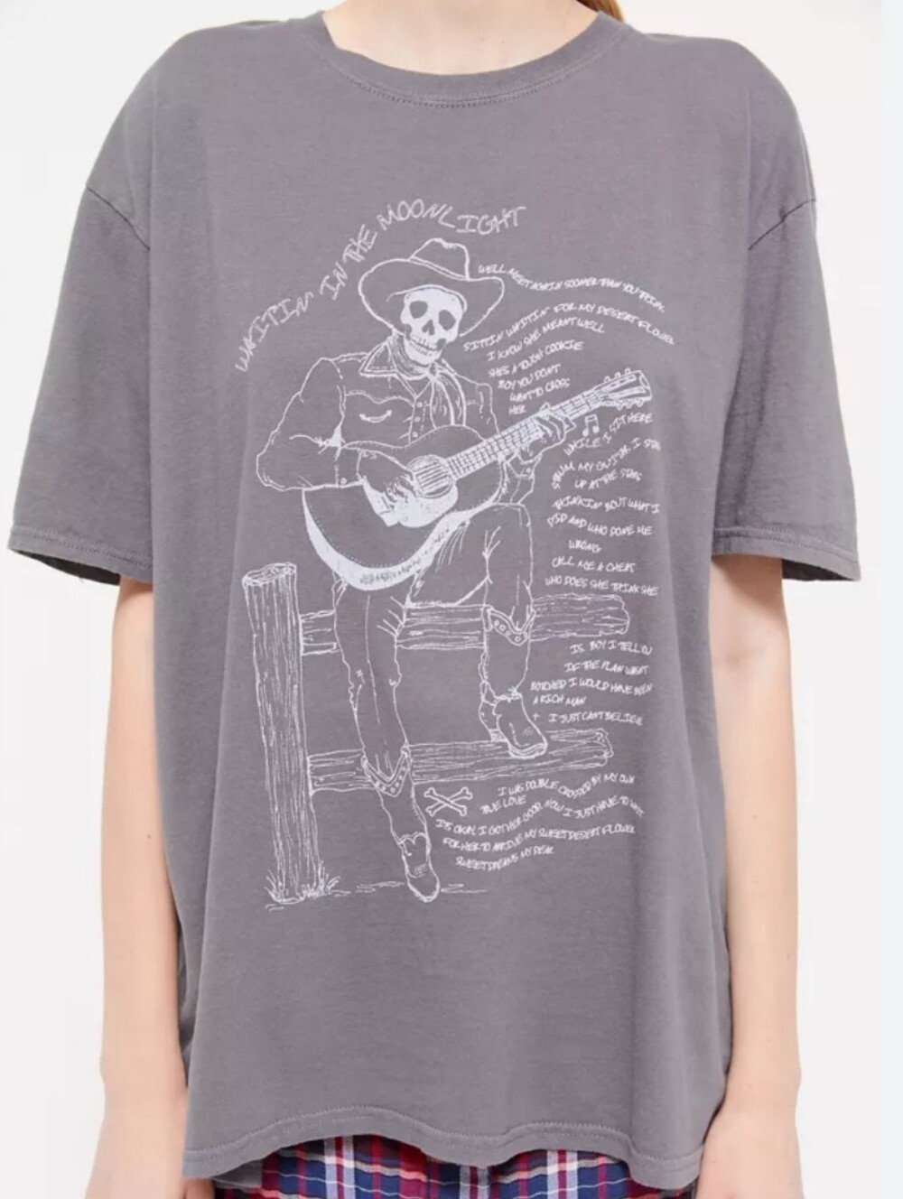 Urban Outffiters Cowboy Skeleton T-Shirt Dress